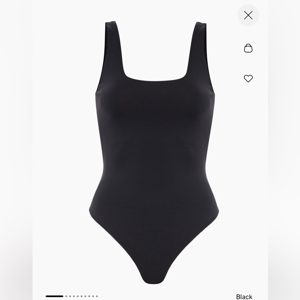 GOOD AMERICAN SCUBA THONG BLACK BODYSUIT M